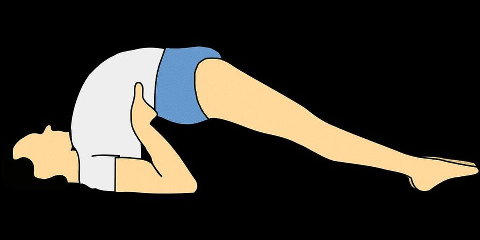 Ejercicio para la circulación sanguínea de los órganos internos de la región de la pelvis