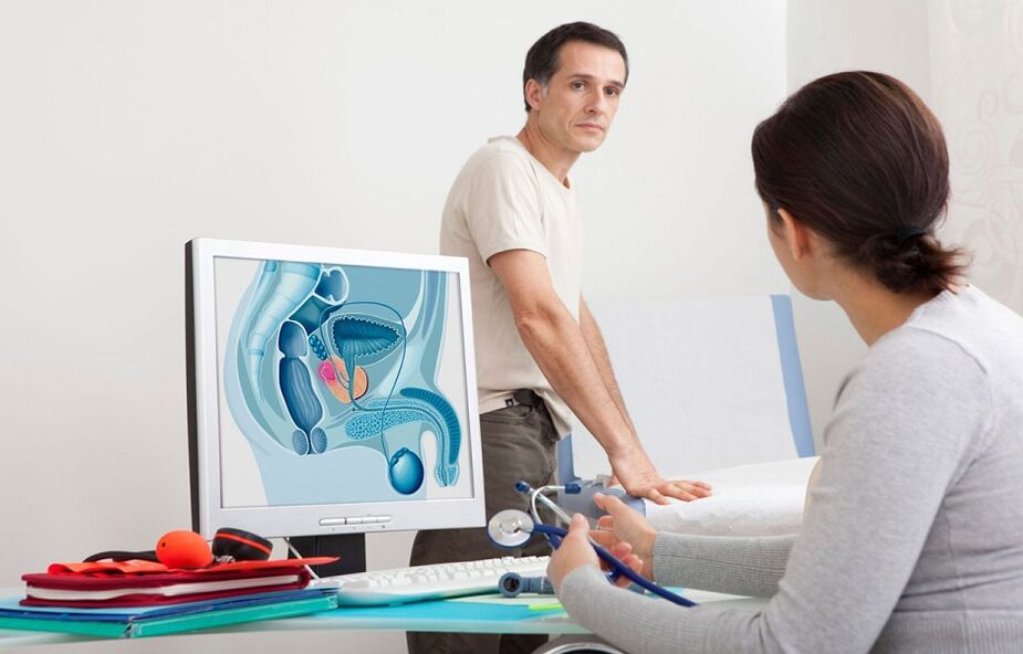 El médico diagnostica la prostatitis basándose en la anamnesis, el examen instrumental y las pruebas. 