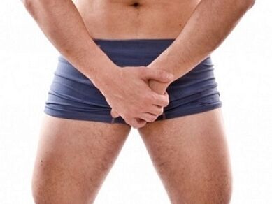 Dolor en el área genital y testículos con forma no inflamatoria de prostatitis. 